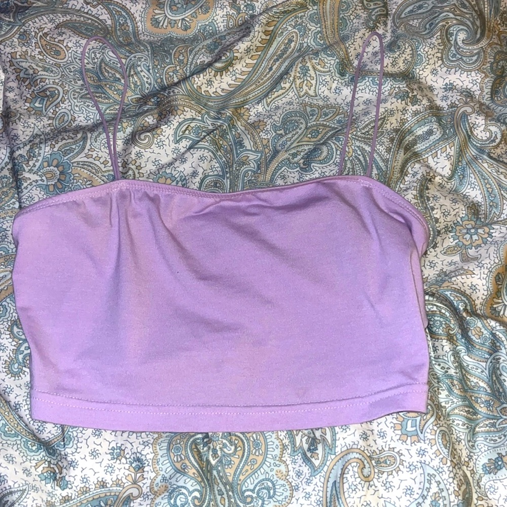 Light purple summer crop top